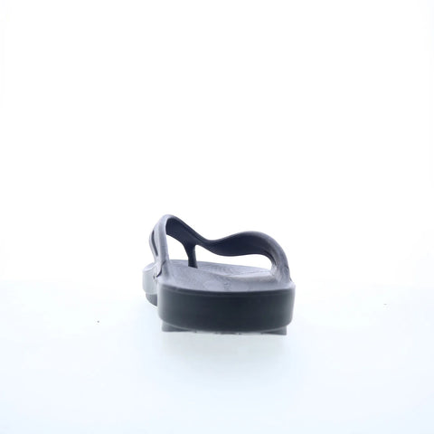 Oofos Ooriginal 1000 Mens Black Synthetic Slip On Flip-Flops Sandals Shoes