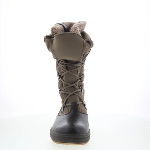 Pajar Oria 54671 Womens Brown Canvas Lace Up Mid Calf Boots