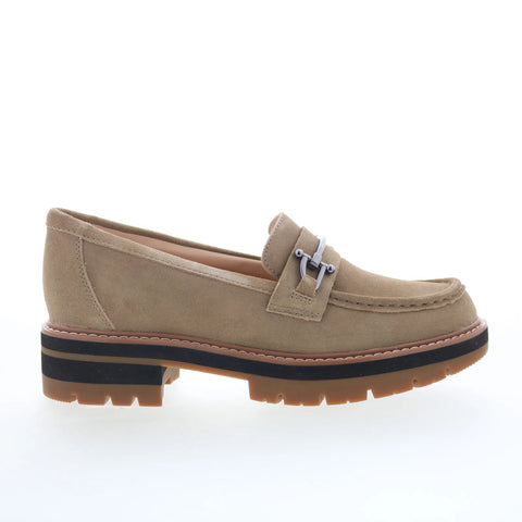 Clarks Orianna Bit 26174810 Womens Brown Suede Loafer Flats Shoes