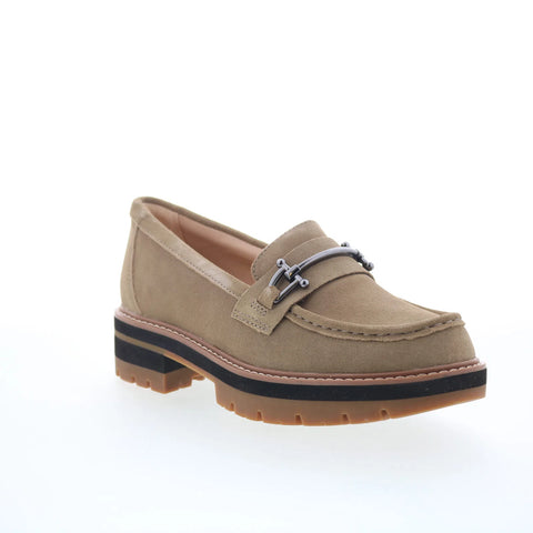 Clarks Orianna Bit 26174810 Womens Brown Suede Loafer Flats Shoes
