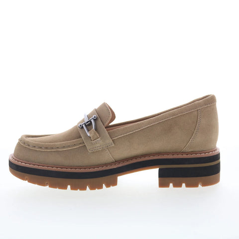 Clarks Orianna Bit 26174810 Womens Brown Suede Loafer Flats Shoes
