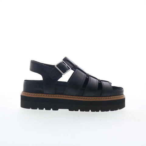 Clarks Orianna Twist 26176317 Womens Black Leather Strap Sandals Shoes