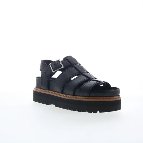 Clarks Orianna Twist 26176317 Womens Black Leather Strap Sandals Shoes