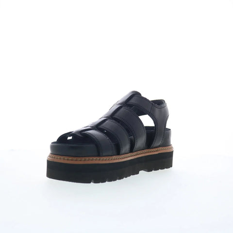 Clarks Orianna Twist 26176317 Womens Black Leather Strap Sandals Shoes