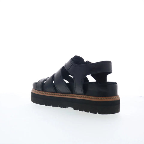 Clarks Orianna Twist 26176317 Womens Black Leather Strap Sandals Shoes