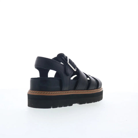 Clarks Orianna Twist 26176317 Womens Black Leather Strap Sandals Shoes