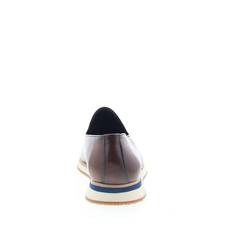 Studio Belvedere Oscar Mens Brown Leather Loafers & Slip Ons Casual Shoes