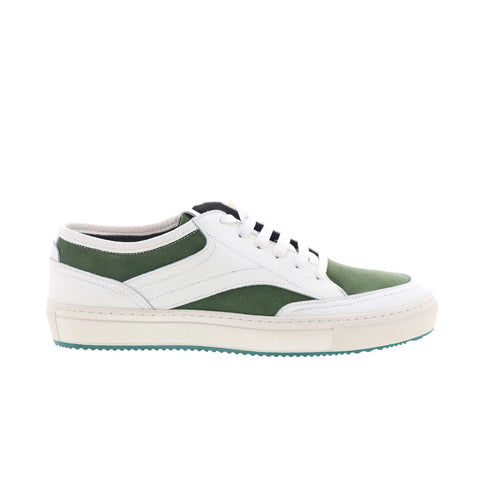 Pastori by Di Bianco Otho Mens White Leather Lace Up Lifestyle Sneakers Shoes