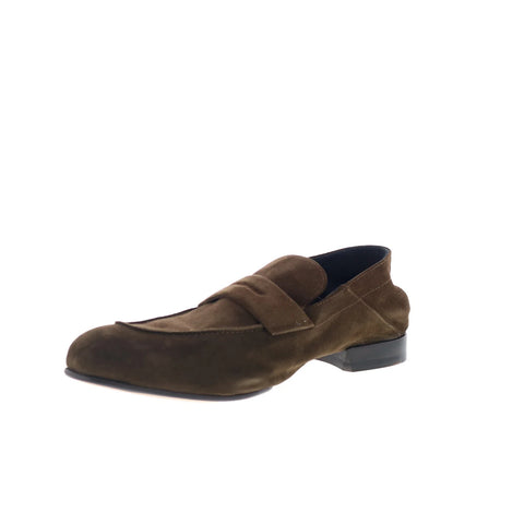 Di Bianco Otranto Mens Brown Suede Slip On Loafers & Slip Ons Penny Shoes