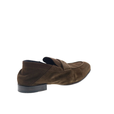 Di Bianco Otranto Mens Brown Suede Slip On Loafers & Slip Ons Penny Shoes