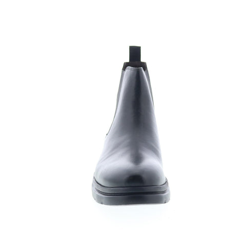 Studio Belvedere Otto Mens Black Leather Slip On Chelsea Boots