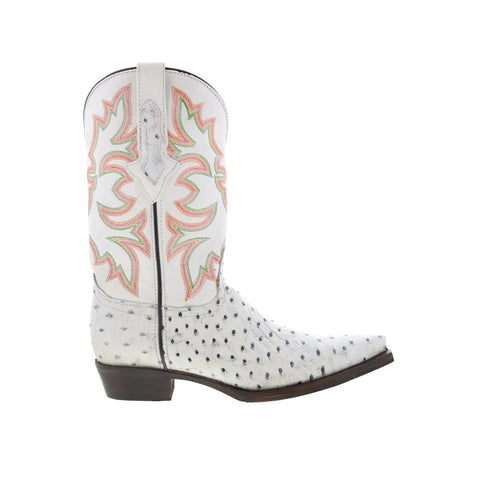 Dingo Outlaw DI-115 Mens White Leather Pull On Cowboy Western Boots