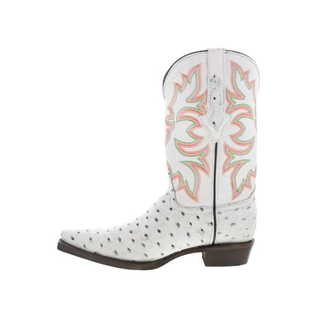 Dingo Outlaw DI-115 Mens White Leather Pull On Cowboy Western Boots
