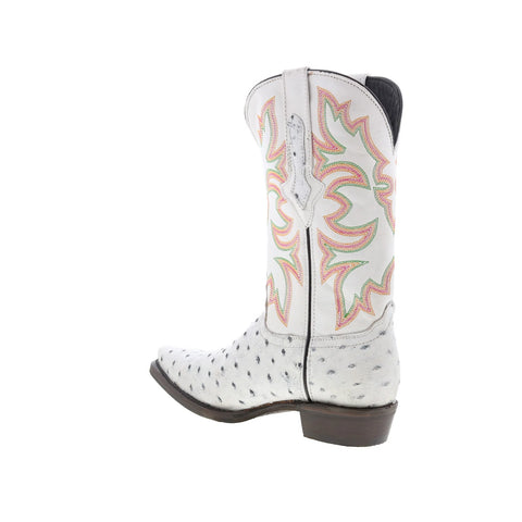 Dingo Outlaw DI-115 Mens White Leather Pull On Cowboy Western Boots