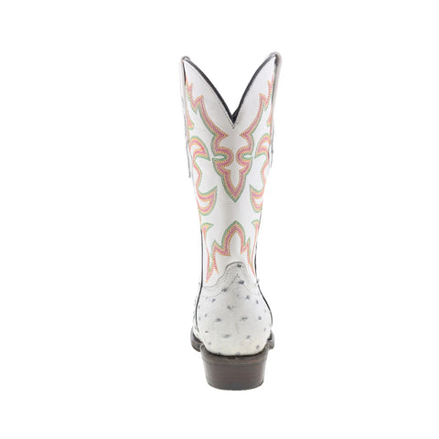 Dingo Outlaw DI-115 Mens White Leather Pull On Cowboy Western Boots