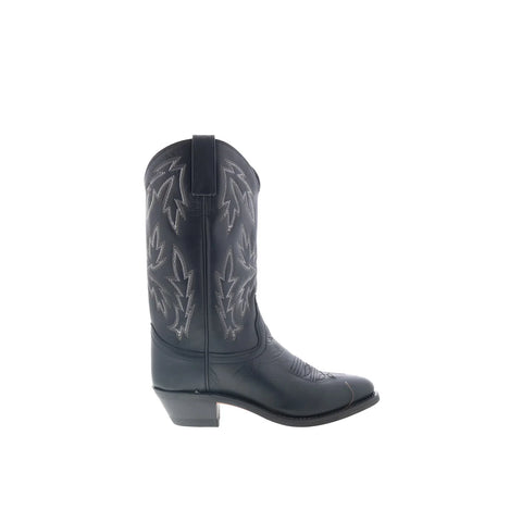 Jama Old West OW2010L Womens Black Leather Slip On Cowboy Western Boots
