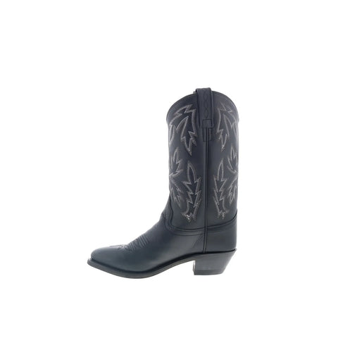 Jama Old West OW2010L Womens Black Leather Slip On Cowboy Western Boots