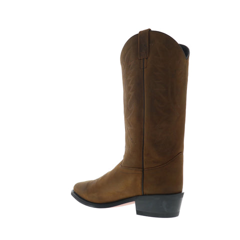 Jama Old West OW2011 Mens Brown Wide Nubuck Slip On Cowboy Western Boots