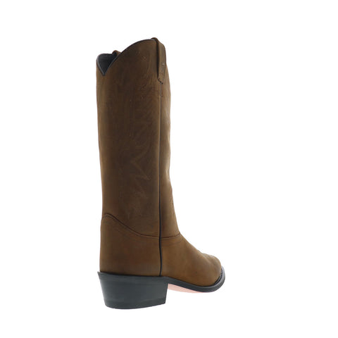 Jama Old West OW2011 Mens Brown Wide Nubuck Slip On Cowboy Western Boots