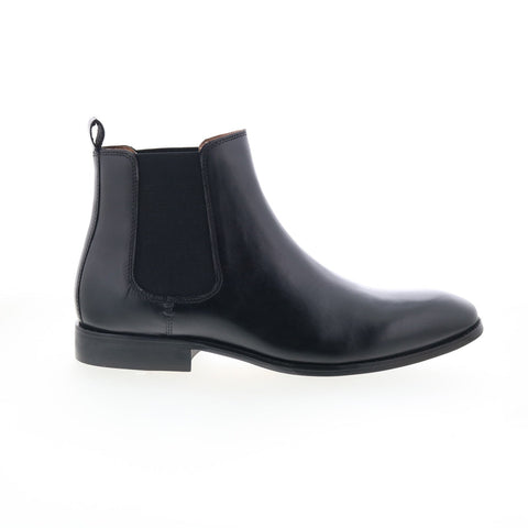 Steve Madden Owner OWNE01M Mens Black Leather Slip On Chelsea Boots
