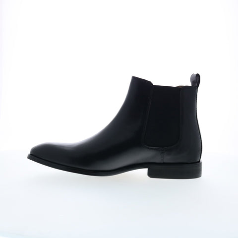 Steve Madden Owner OWNE01M1 Mens Black Leather Slip On Chelsea Boots