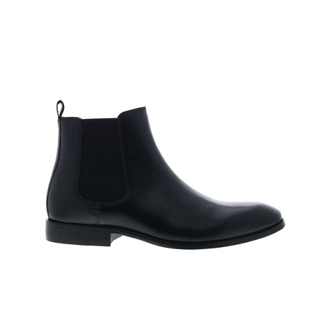 Steve Madden Owner OWNE01M1 Mens Black Leather Slip On Chelsea Boots