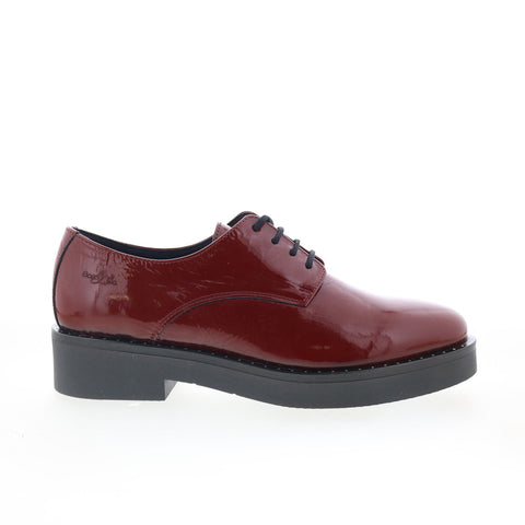 Bos. & Co. Fond P144549005 Womens Burgundy Oxfords & Lace Ups Plain Toe Shoes