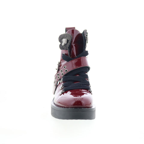 Bos. & Co. Fairy P144671 Womens Burgundy Leather Zipper Casual Dress Boots