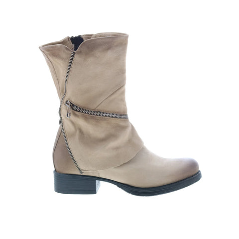 Miz Mooz Nixie P20225-101-6142 Womens Brown Leather Zipper Casual Dress Boots