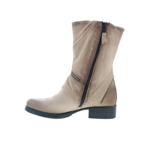 Miz Mooz Nixie P20225-101-6142 Womens Brown Leather Zipper Casual Dress Boots