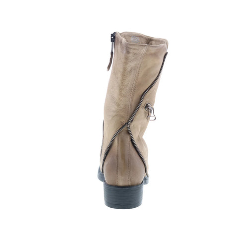 Miz Mooz Nixie P20225-101-6142 Womens Brown Leather Zipper Casual Dress Boots
