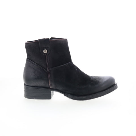 Miz Mooz Norbert P20241-102-0004 Womens Black Leather Ankle & Booties Boots