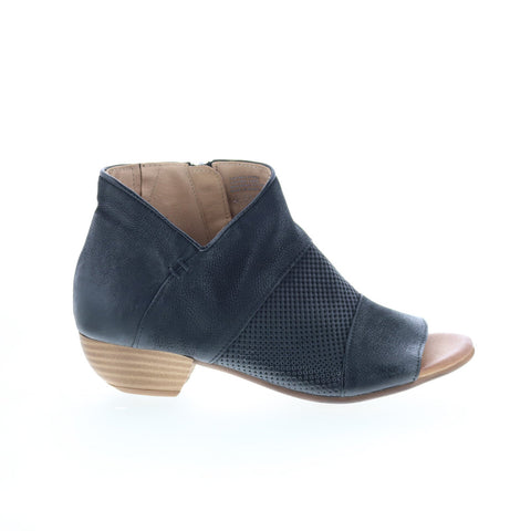 Miz Mooz Clermont P41007-101-6002 Womens Black Leather Ankle & Booties Boots