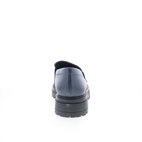 Miz Mooz Daria P82113-101-6455 Womens Blue Leather Loafer Flats Shoes
