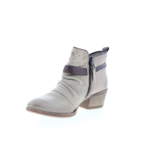 Miz Mooz Karima Womens Gray Leather Zipper Ankle & Booties Boots