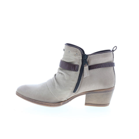 Miz Mooz Karima Womens Gray Leather Zipper Ankle & Booties Boots