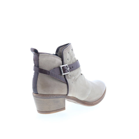 Miz Mooz Karima Womens Gray Leather Zipper Ankle & Booties Boots