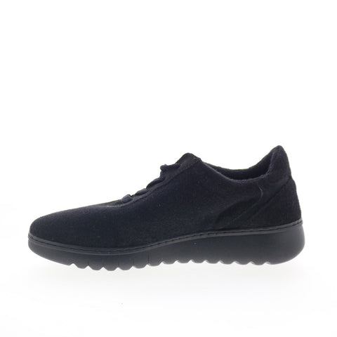 Softinos Elra ELRA670SOF Womens Black Suede Lifestyle Sneakers Shoes