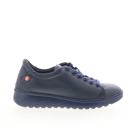 Softinos Essy ESSY672SOF Womens Blue Leather Lifestyle Sneakers Shoes