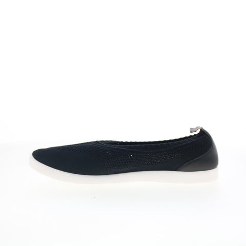 Softinos Lali LALI694SOF Womens Black Mesh Ballet Flats Shoes