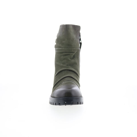 Miz Mooz Mildred P91202-101-6214 Womens Green Leather Ankle & Booties Boots