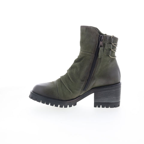 Miz Mooz Mildred P91202-101-6214 Womens Green Leather Ankle & Booties Boots