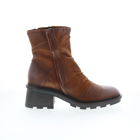 Miz Mooz Rosmary P93204-101-6944 Womens Brown Leather Ankle & Booties Boots