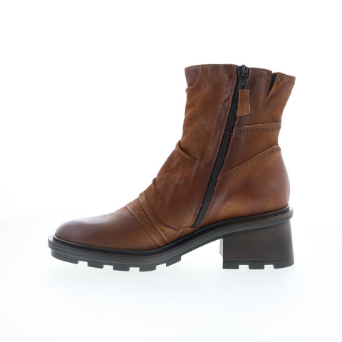 Miz Mooz Rosmary P93204-101-6944 Womens Brown Leather Ankle & Booties Boots