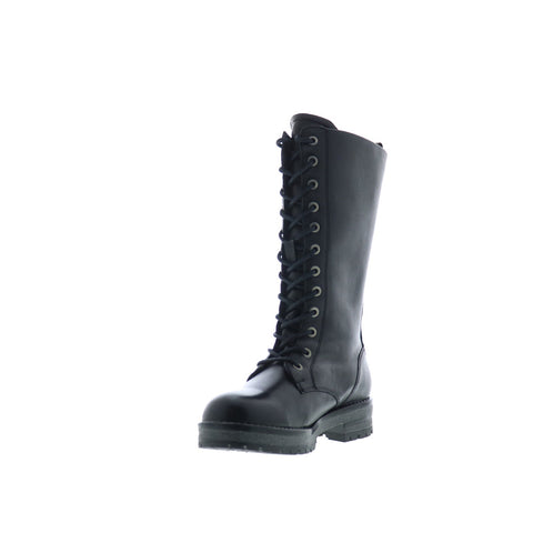 Bos. & Co. Pacer Womens Black Leather Lace Up Casual Dress Boots