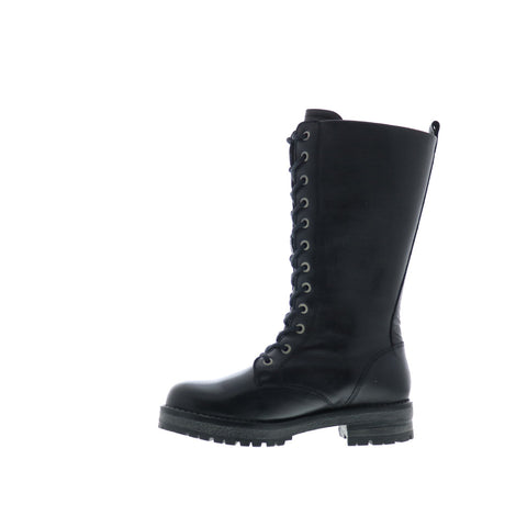 Bos. & Co. Pacer Womens Black Leather Lace Up Casual Dress Boots