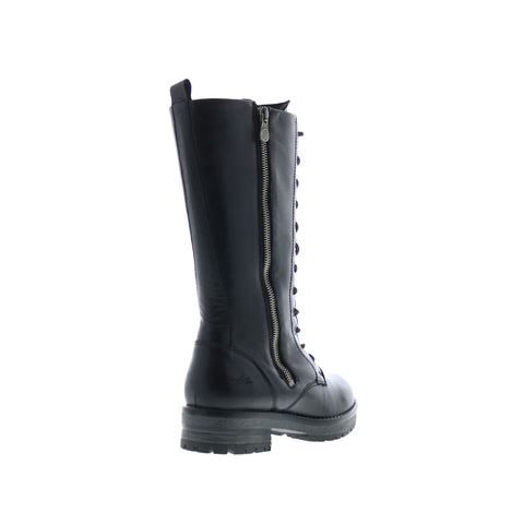 Bos. & Co. Pacer Womens Black Leather Lace Up Casual Dress Boots