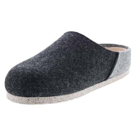 Mephisto Paddi Mens Black Canvas Slip On Clogs Slippers Shoes