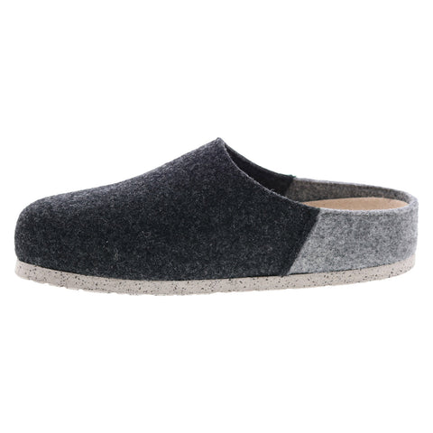 Mephisto Paddi Mens Black Canvas Slip On Clogs Slippers Shoes