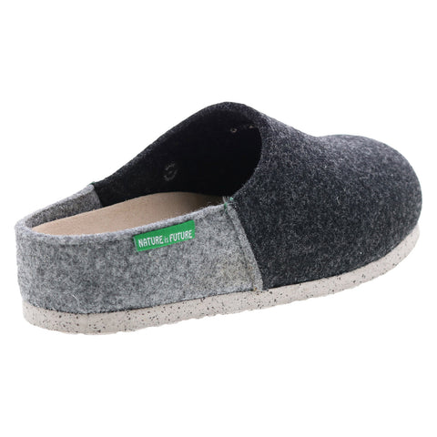 Mephisto Paddi Mens Black Canvas Slip On Clogs Slippers Shoes
